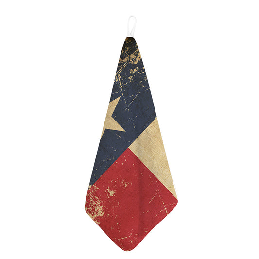 Vintage Texas Flag Print Hand Towel