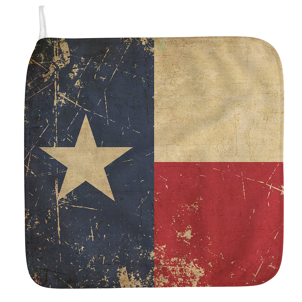 Vintage Texas Flag Print Hand Towel
