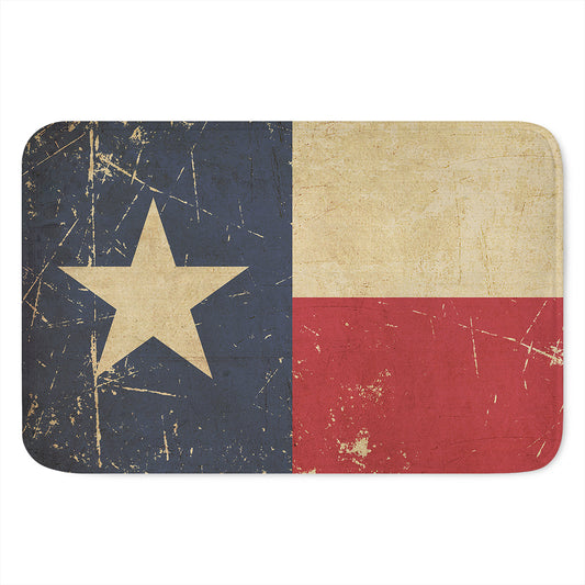 Vintage Texas Flag Print Indoor Door Mat