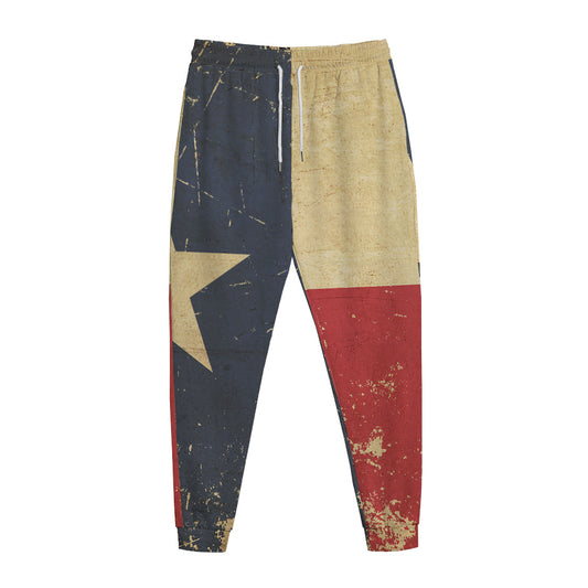 Vintage Texas Flag Print Jogger Pants