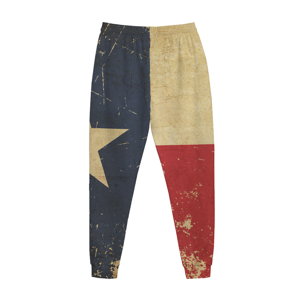 Vintage Texas Flag Print Jogger Pants