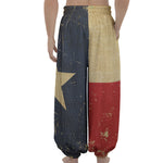 Vintage Texas Flag Print Lantern Pants