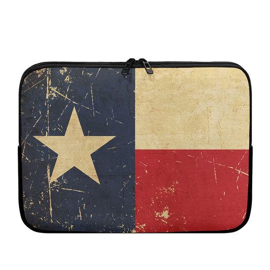 Vintage Texas Flag Print Laptop Sleeve