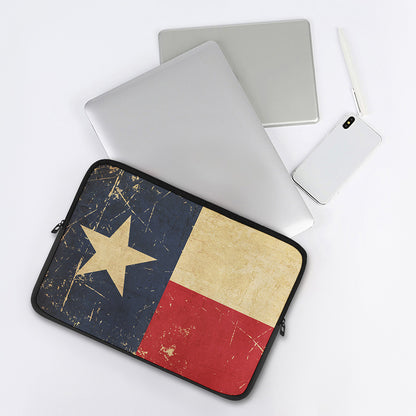 Vintage Texas Flag Print Laptop Sleeve