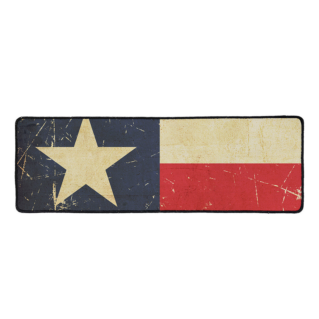 Vintage Texas Flag Print Long Kitchen Mat