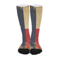 Vintage Texas Flag Print Long Socks