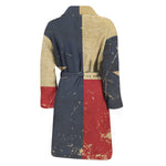 Vintage Texas Flag Print Men's Bathrobe