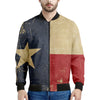 Vintage Texas Flag Print Men's Bomber Jacket