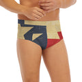 Vintage Texas Flag Print Men's Briefs