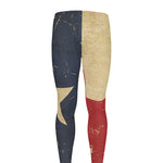 Vintage Texas Flag Print Men's leggings