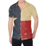 Vintage Texas Flag Print Men's Shirt