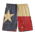 Vintage Texas Flag Print Men's Swim Trunks