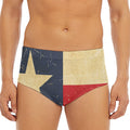 Vintage Texas Flag Print Men's Triangle Swim Briefs