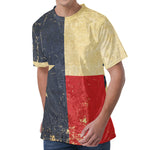 Vintage Texas Flag Print Men's Velvet T-Shirt