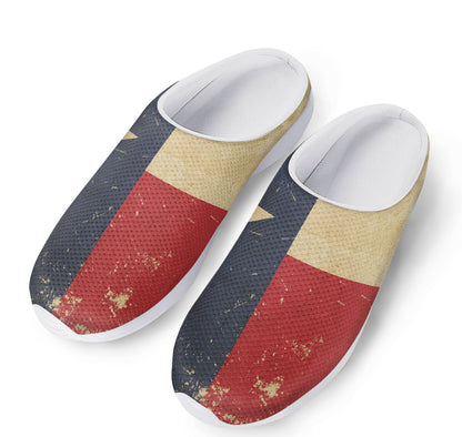 Vintage Texas Flag Print Mesh Casual Shoes
