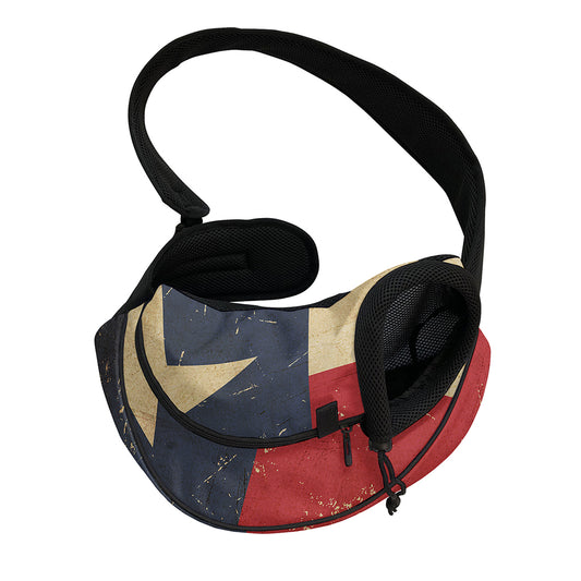 Vintage Texas Flag Print Pet Sling Carrier