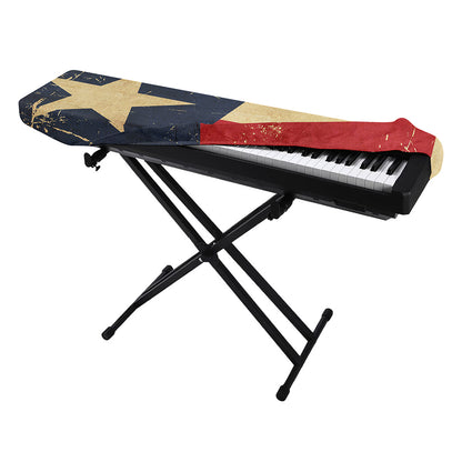 Vintage Texas Flag Print Piano Keyboard Cover