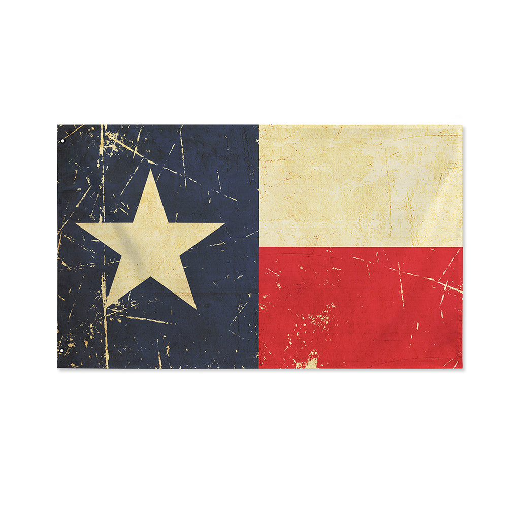 Vintage Texas Flag Print Polyester Flag