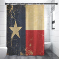 Vintage Texas Flag Print Premium Shower Curtain