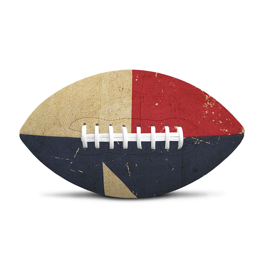 Vintage Texas Flag Print Rugby Ball
