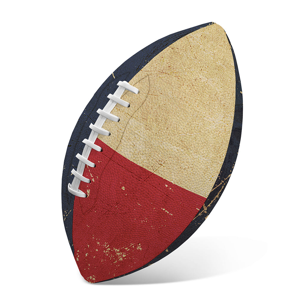 Vintage Texas Flag Print Rugby Ball