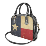Vintage Texas Flag Print Shoulder Handbag