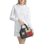Vintage Texas Flag Print Shoulder Handbag