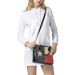 Vintage Texas Flag Print Shoulder Handbag