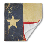 Vintage Texas Flag Print Silk Bandana