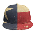 Vintage Texas Flag Print Snapback Cap