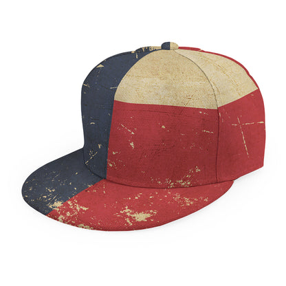 Vintage Texas Flag Print Snapback Cap