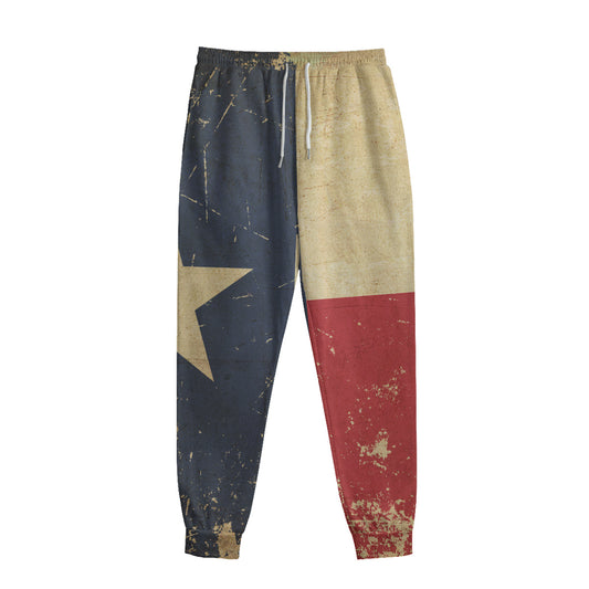 Vintage Texas Flag Print Sweatpants