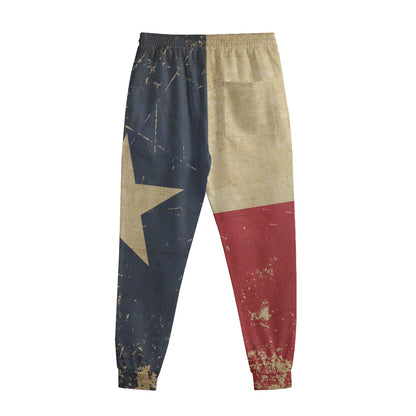 Vintage Texas Flag Print Sweatpants