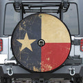 Vintage Texas Flag Print Tire Cover With Camera Hole