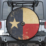Vintage Texas Flag Print Tire Cover With Camera Hole