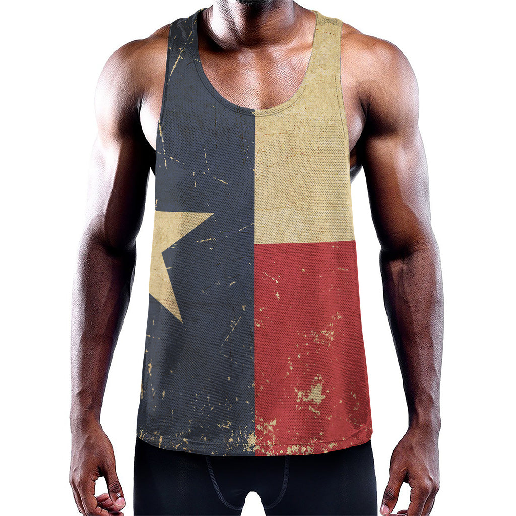 Vintage Texas Flag Print Training Tank Top