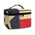 Vintage Texas Flag Print Travel Makeup Bag