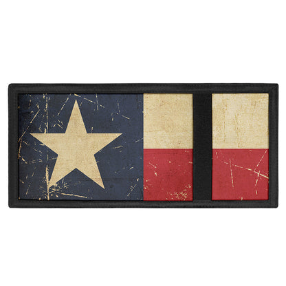 Vintage Texas Flag Print Trifold Wallet