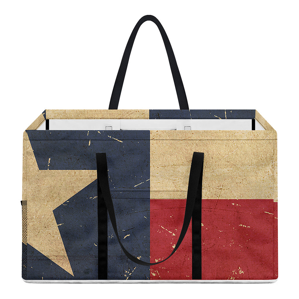 Vintage Texas Flag Print Utility Tote Bag