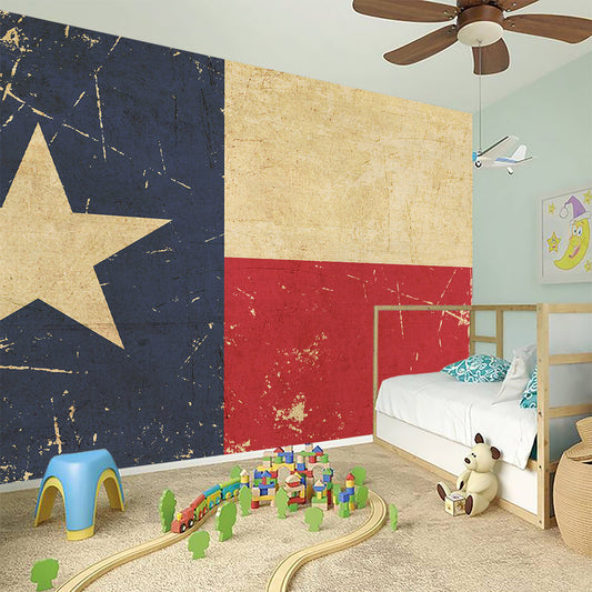 Vintage Texas Flag Print Wall Sticker