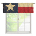 Vintage Texas Flag Print Window Valance
