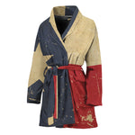 Vintage Texas Flag Print Women's Bathrobe