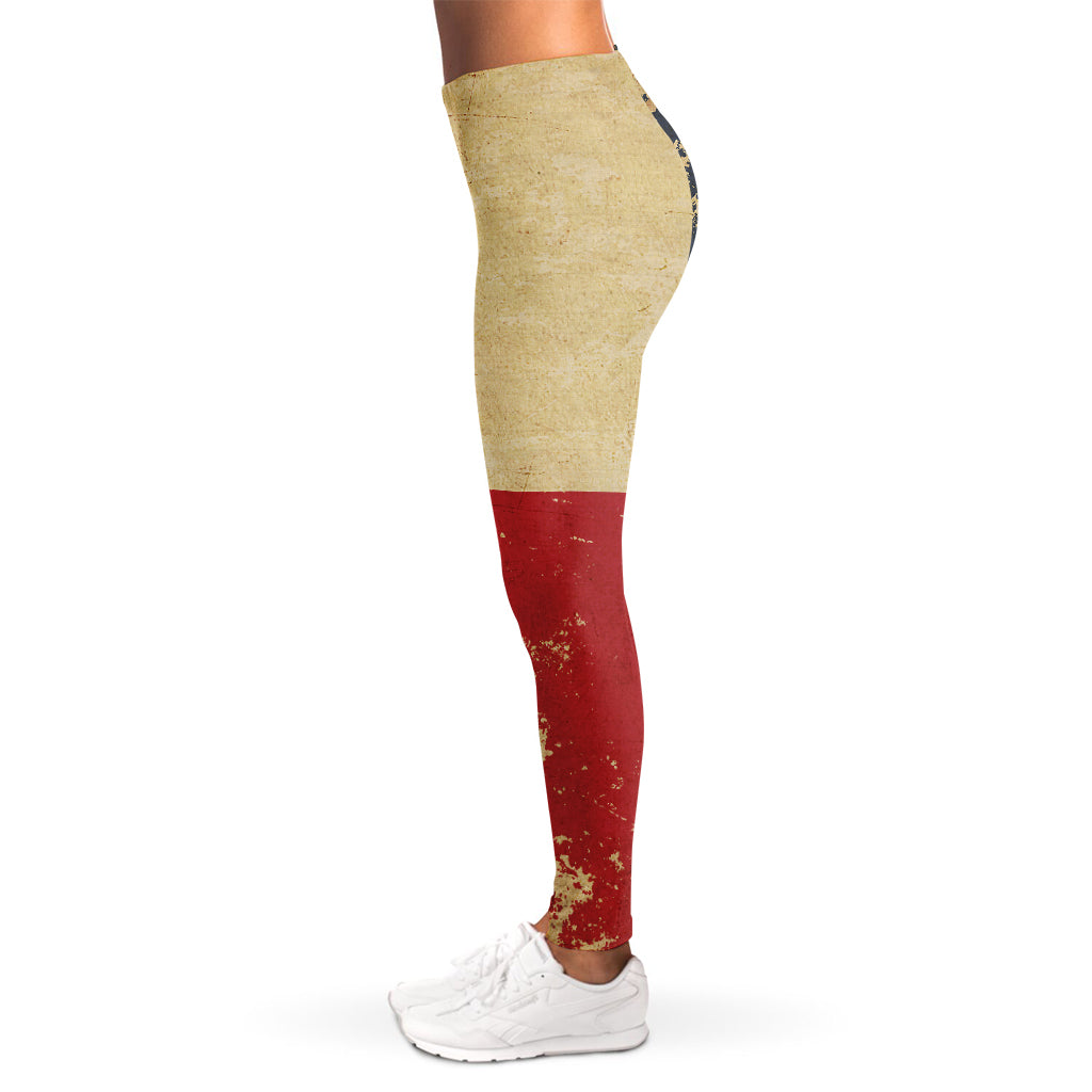 Vintage Texas Flag Print Women's Leggings