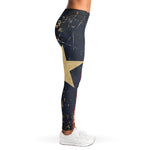 Vintage Texas Flag Print Women's Leggings