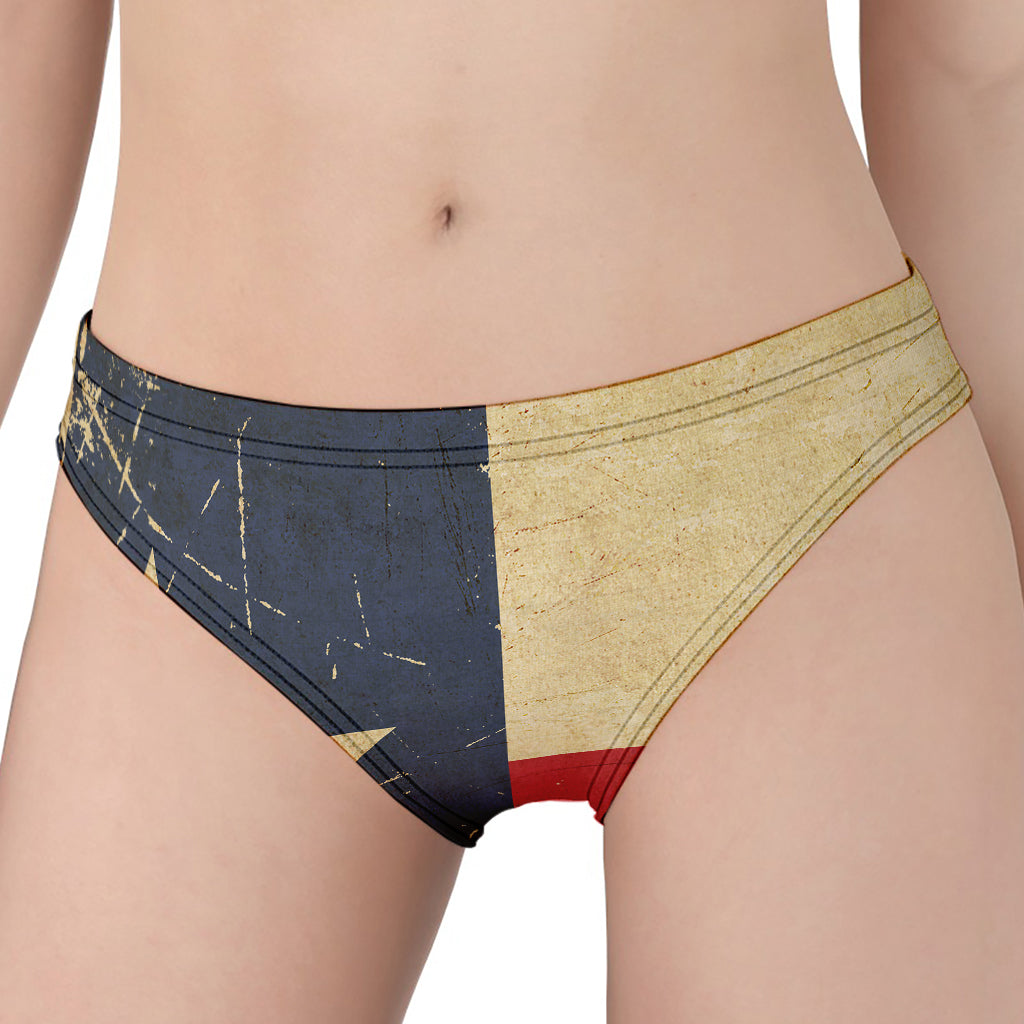 Vintage Texas Flag Print Women's Panties