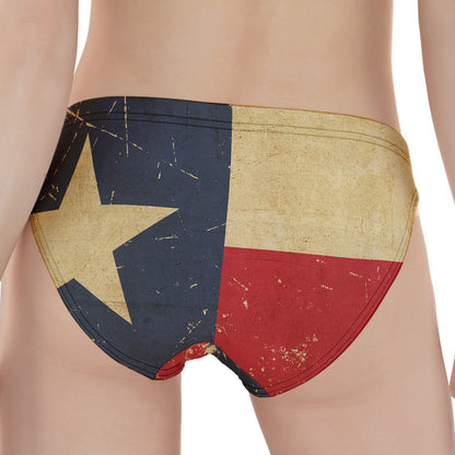 Vintage Texas Flag Print Women's Panties