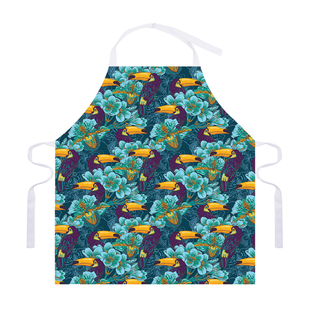 Vintage Toucan Pattern Print Adjustable Apron