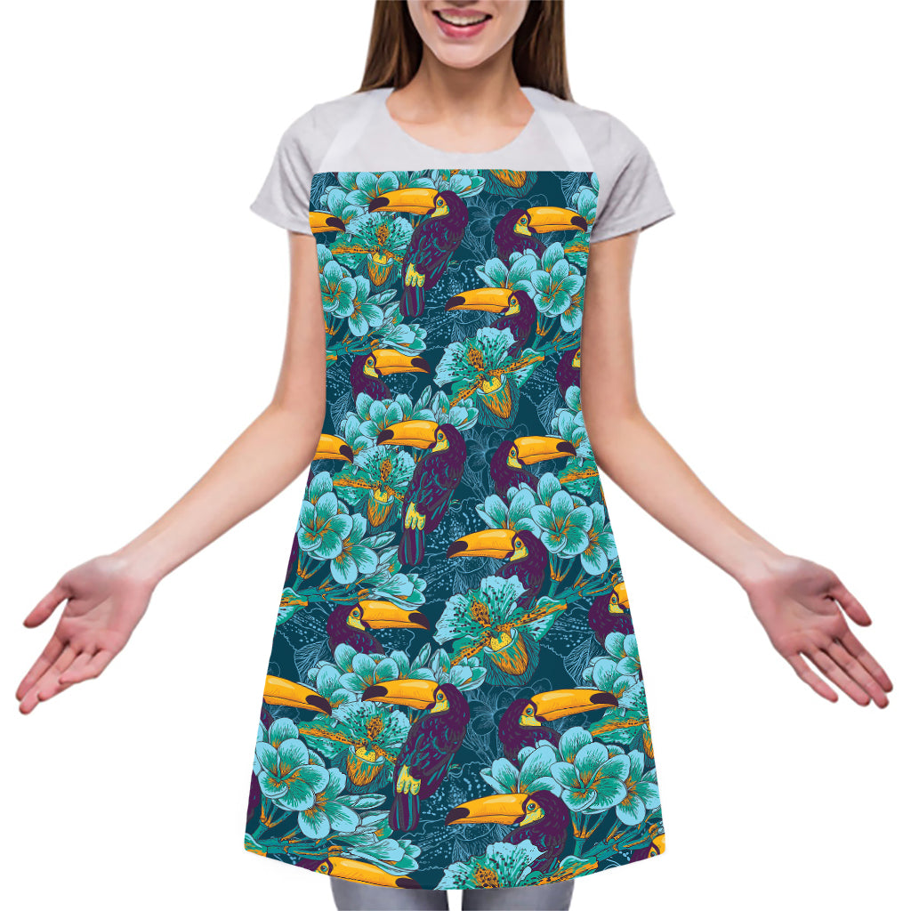 Vintage Toucan Pattern Print Adjustable Apron