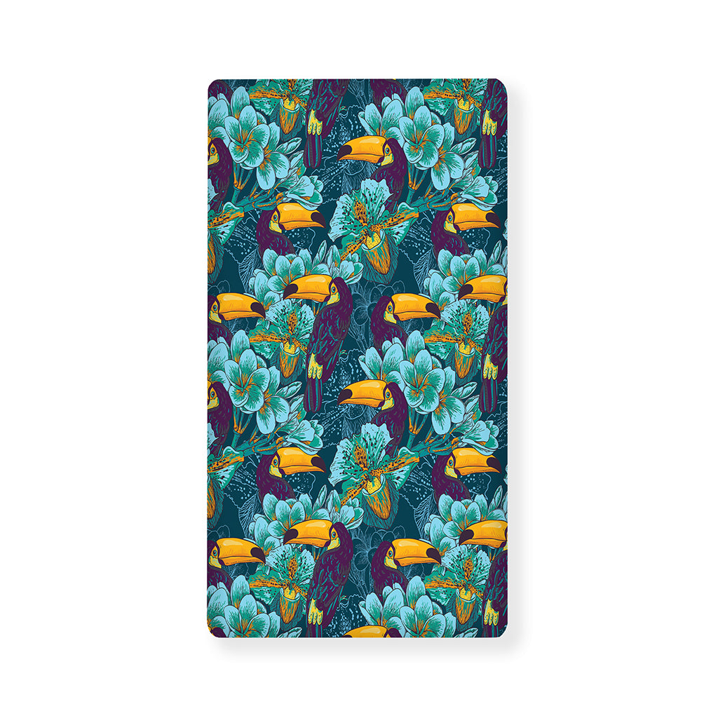 Vintage Toucan Pattern Print Baby Crib Sheet