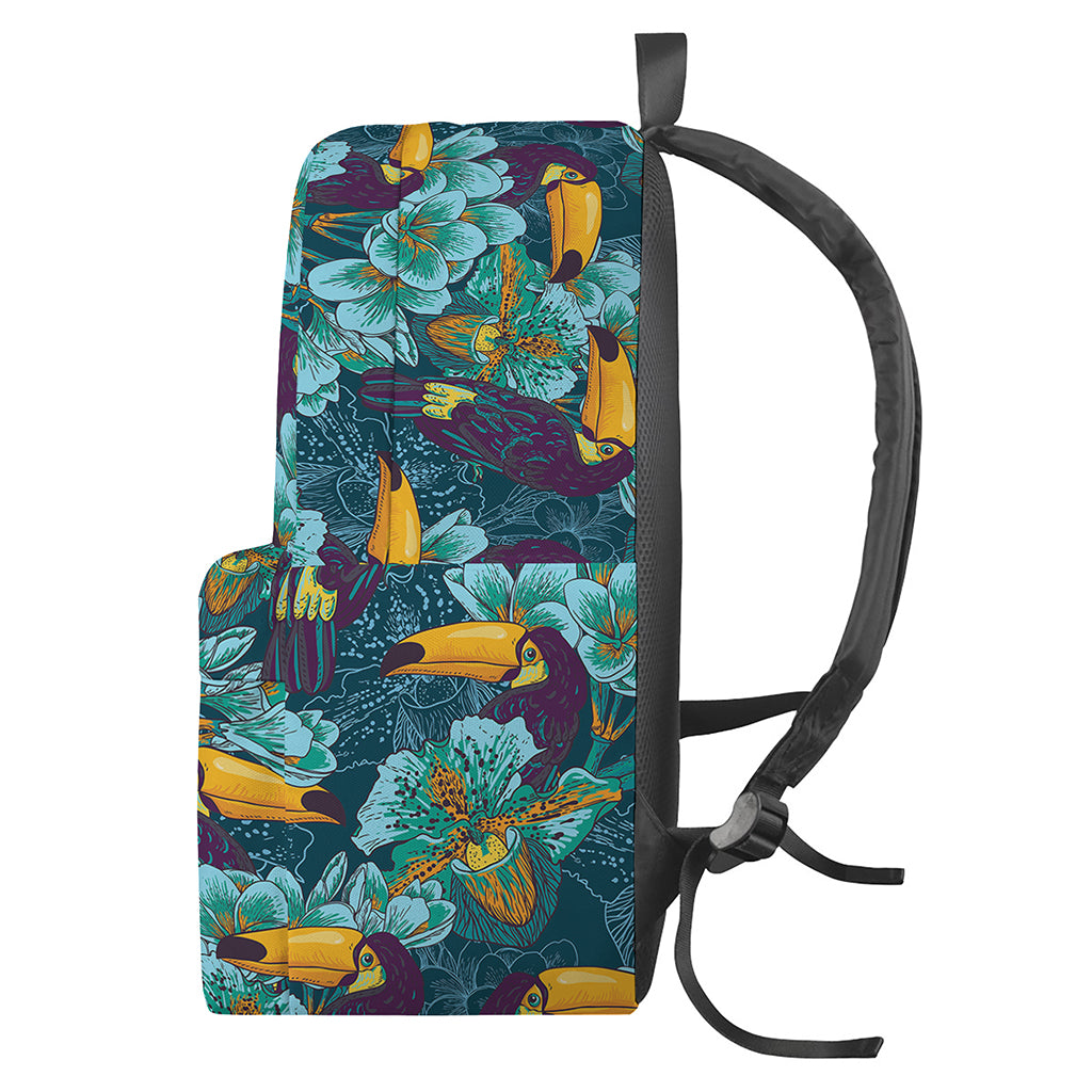 Vintage Toucan Pattern Print Backpack